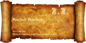 Machó Márton névjegykártya